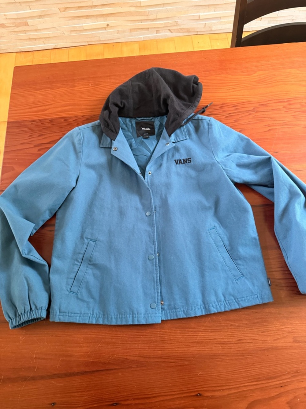 Vans Light Blue Jacket with Black Hood